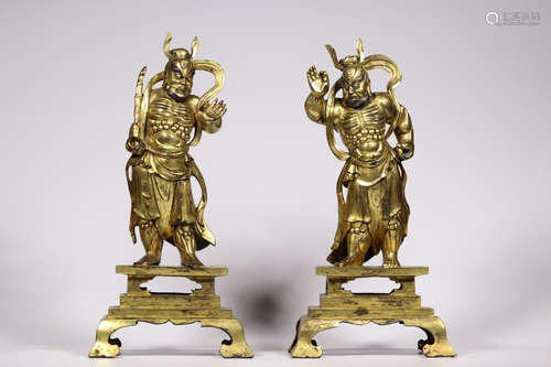 CHINESE GILT BRONZE BUDDHA