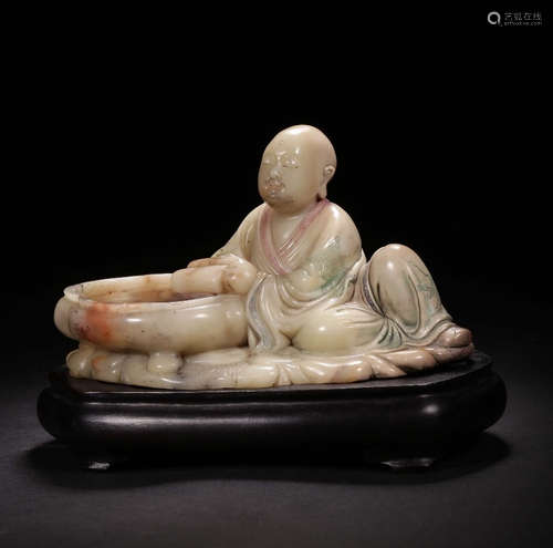 CHINESE SOAPSTONE BUDDHA ORNAMENT