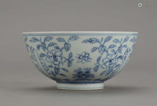 CHENGHUA MARK, CHINESE BLUE & WHITE BOWL