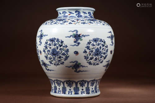 CHINESE BLUE & WHITE JAR