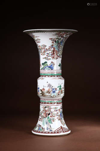 KANGXI MARK, CHINESE WUCAI VASE