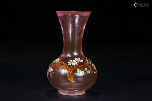 老琉璃珐琅彩“梅花”瓶A Chinese Enamel Enamel Plum blossom Vase