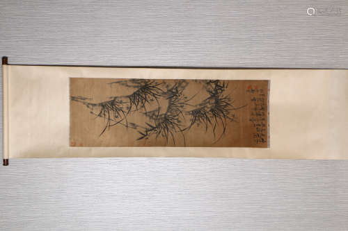 郑板桥 竹 立轴A Chinese Bamboo Painting , Zheng Banqiao Mark