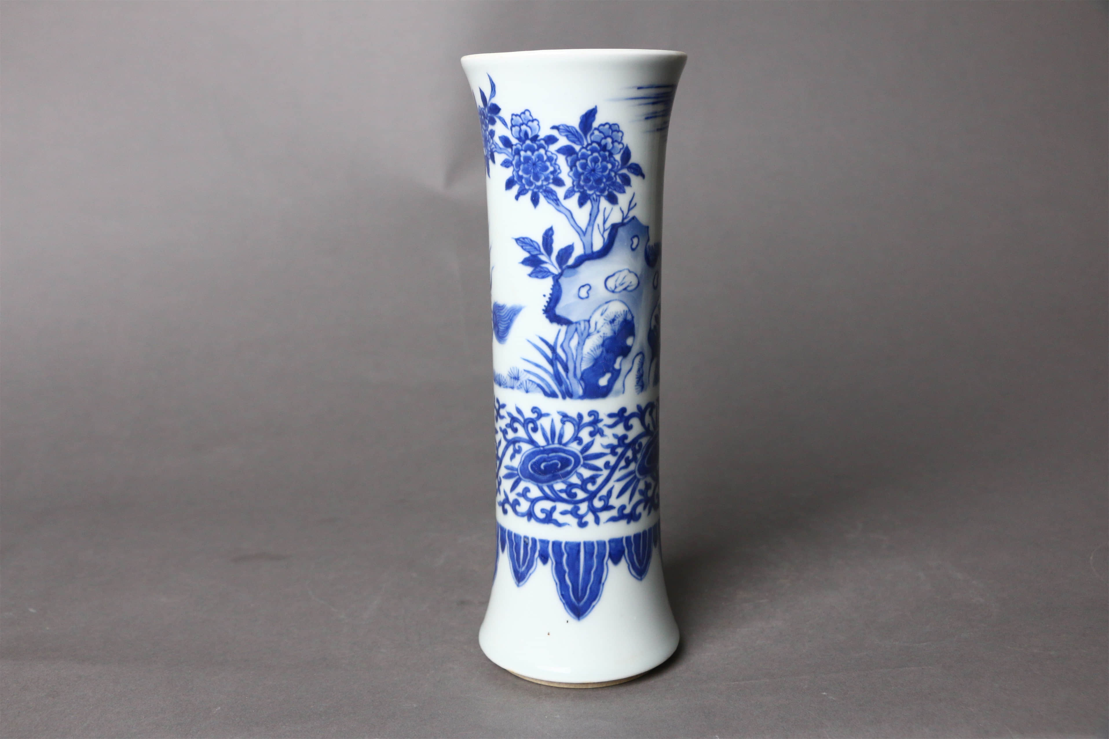 康熙青花花觚achineseblueandwhitefloralporcelainflowervase