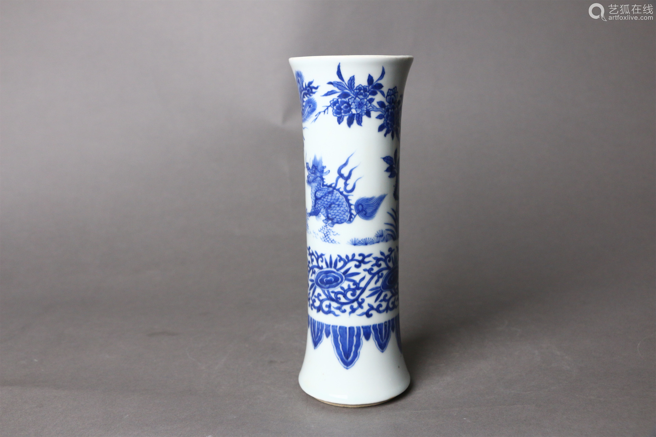 康熙青花花觚achineseblueandwhitefloralporcelainflowervase