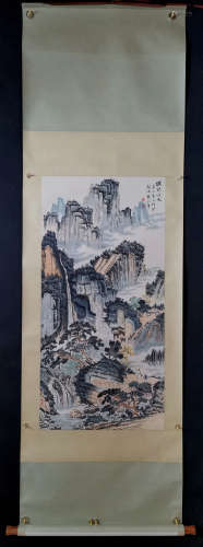 袁松年 山水
立轴
A Chinese Landscape Painting Scroll,Yuan Songnian Mark