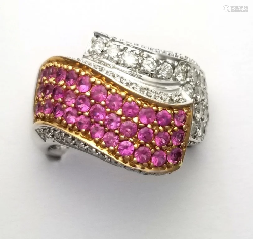 Neda Benham 18k White & Rose Gold Ring S…