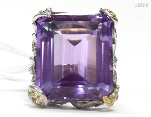 Massive 28ct Gem Quality Amethyst Signed 1…