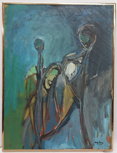 Abstract Mary Anne Jenkins 1963 Oil Painting