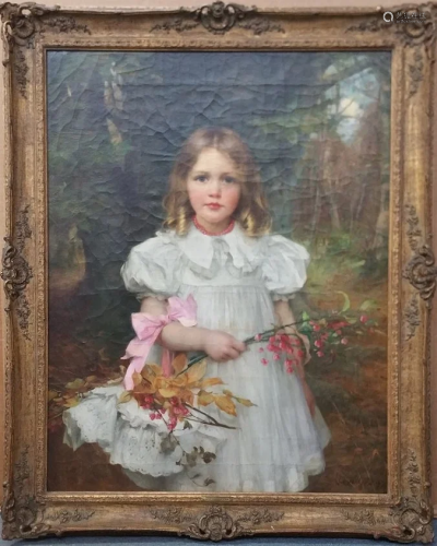 Sir William Llewellyn Young Girl Large Oil Painting