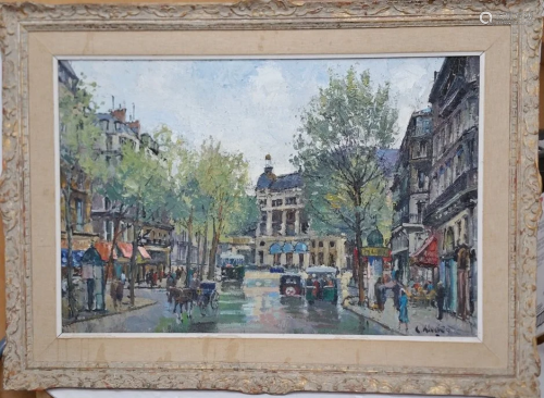 Constantine Kluge Paris Street Scene Oil Paint…