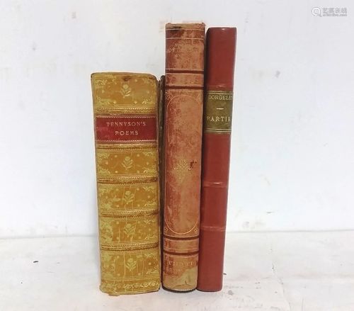 Vintage Leather Bound Set of Three Books