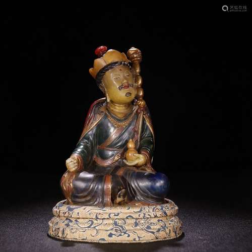 A Chinese Shoushan Stone Buddha Statue Ornament