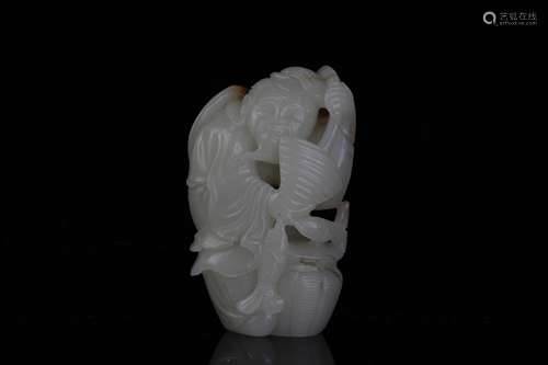 A Chinese Carved Hetian Jade Ornament