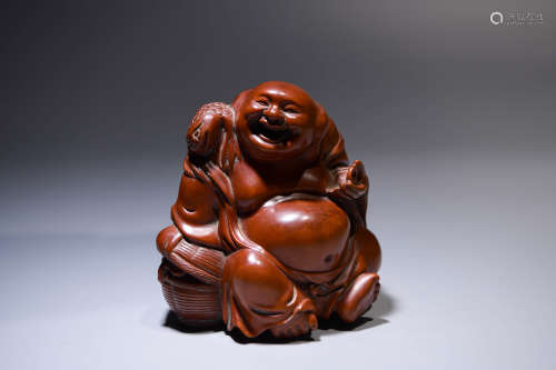 A Chinese Carved Boxwood Figure Ornament