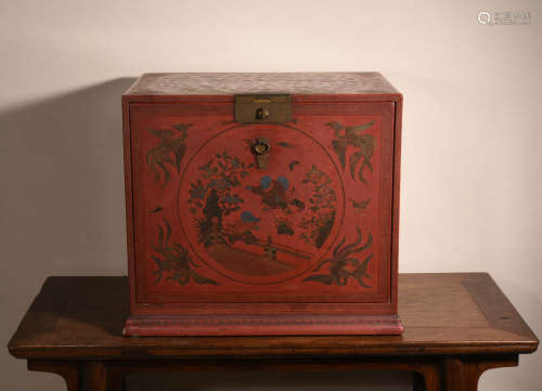 A Chinese Colored Drawing Lacquerware Box