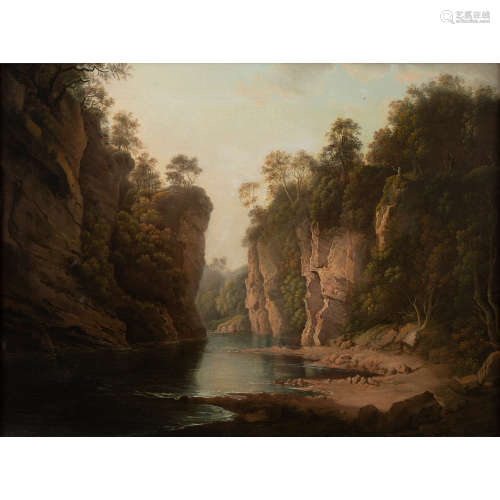 ALEXANDER NASMYTH (SCOTTISH 1758-1840) A WOODED RIVER GORGE
