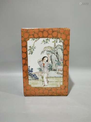 A Chinese Flower&Bird Pattern Porcelain Square Vase