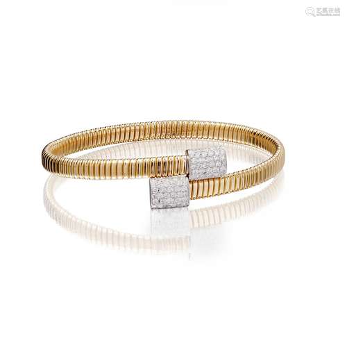 A diamond set bangle