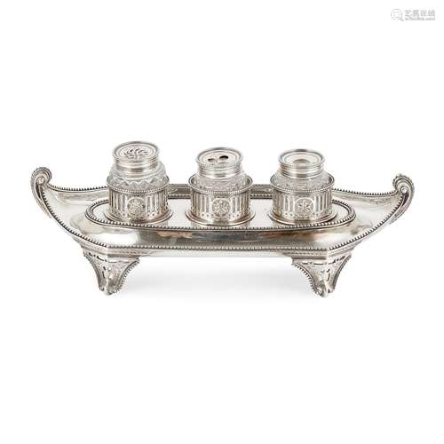 A George III desk inkstand