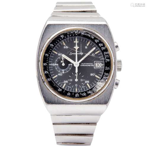 A gentleman's stainless-steel chronograph, Omega