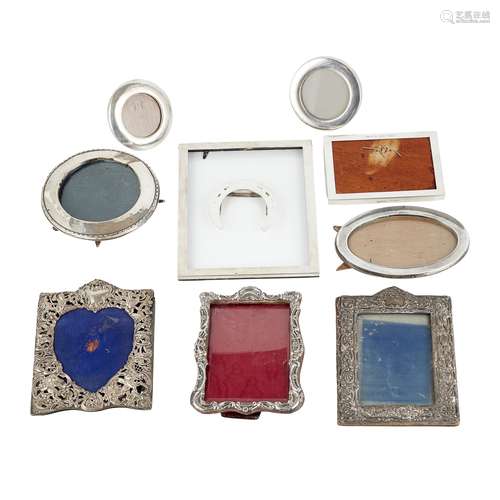 A collection of photograph frames