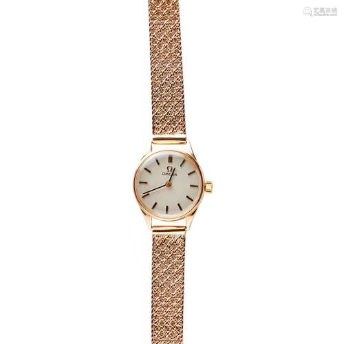 A lady's 9ct gold wrist watch, Omega