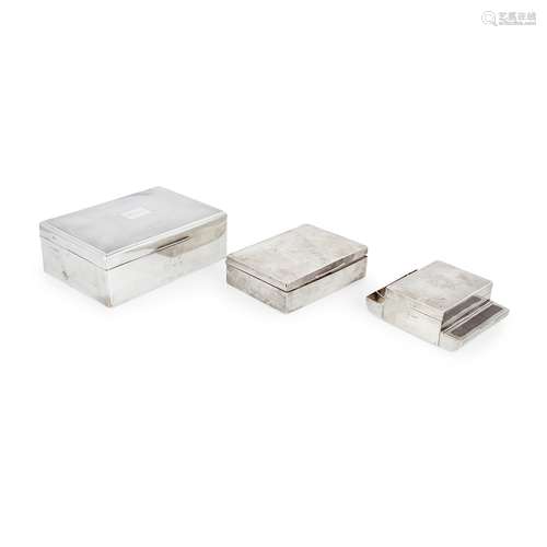 Three table cigarette boxes