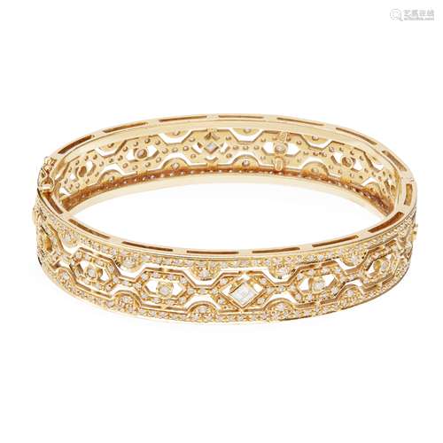 A diamond set bangle