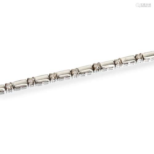 A 9ct gold diamond set bracelet