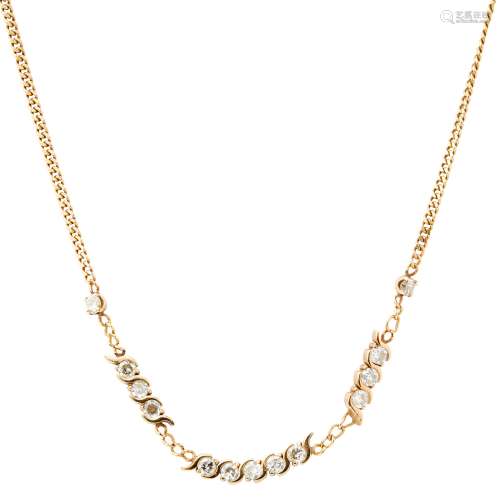 A diamond set necklace