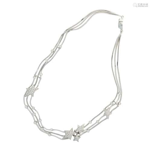 A diamond set multi-strand star necklace, Stefan Hafner