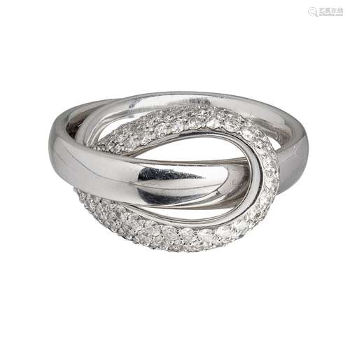 A contemporary diamond set ring