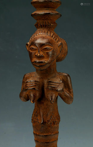 AFRICAN FERTILITY FEMALE CARVED CEREMO…