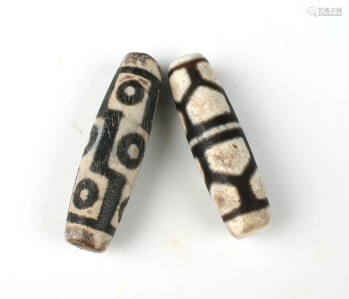 2 DZI BEADS