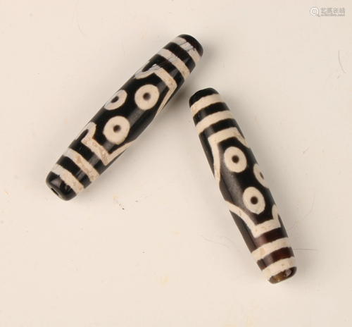 2 DZI BEADS