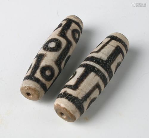 2 DZI BEADS