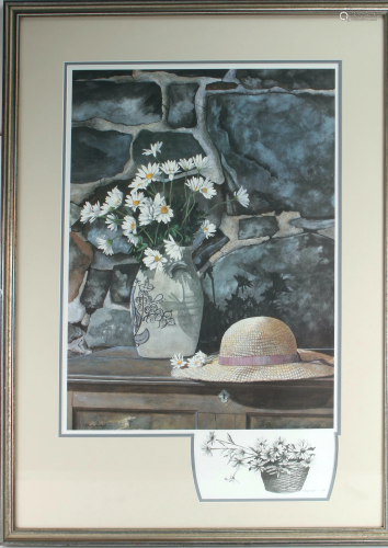 PAINTED SIGNED DAISIES BY C. PHILLIP WIK…