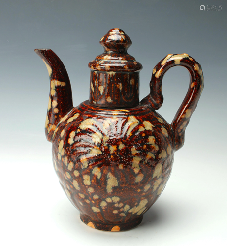 SPOTTED GLAZE TEA POT