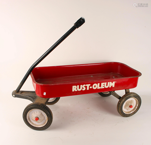 VINTAGE RUST-OLEUM RED WAGON