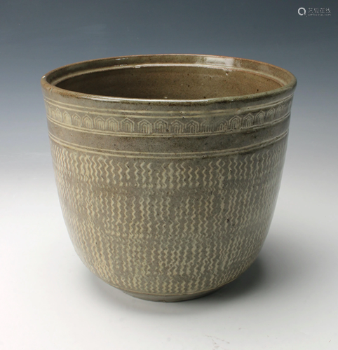 KOREAN GREEN BROWN CELADON POT