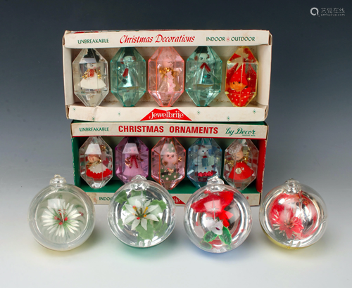 LOT OF VINTAGE JEWELBRITE CHRISTMAS …