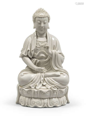 A CHINESE WHITE PORCELAIN SCULPTURE. FIRST HALF 20TH CENTURY