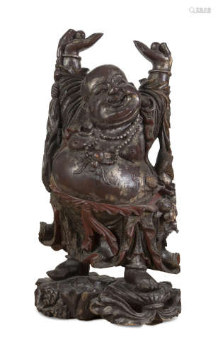 A LARGE CHINESE SCULPTURE OF BUDDHA LATE18TH CENTURY.