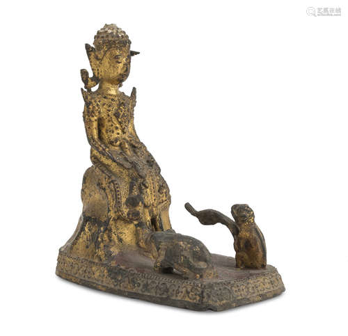 A THAI ORMOLU SCULPTURE OF BUDDHA. 19TH CENTURY.