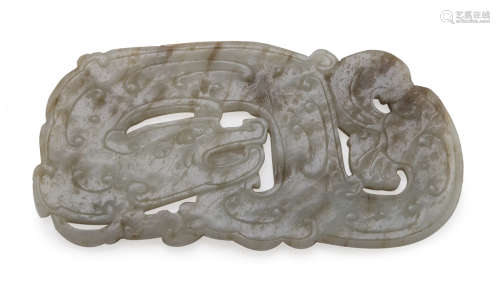 A CHINESE JADE PLAQUE. EARLY 20TH CENTURY.