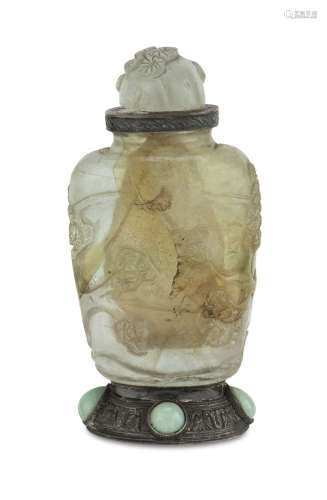 A CHINESE FLUORITE SNUFF BOTTLE EARLY 20TH CENTURY.