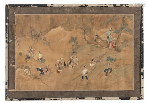 A PAIR OF JAPANESE SILK PANELS. FIRST HALF 20TH CENTURY.