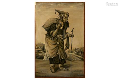 * A GRISAILLE PORTRAIT OF A MENDICANT