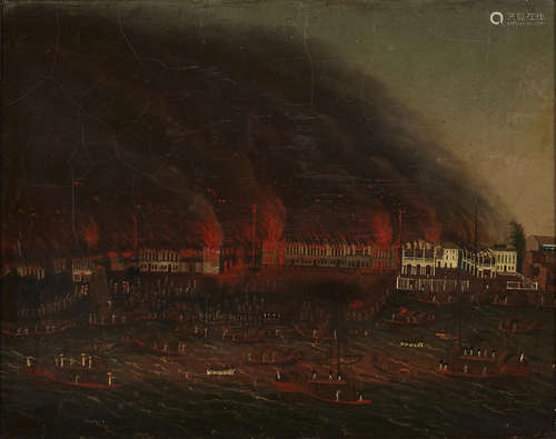 Anonymous, Canton School The Great Fire, Canton, 1822